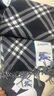 博柏利（BURBERRY）秋冬新品男士/女士山羊絨雙面兩用流蘇保暖圍巾168x30cm 80996501 黑色格紋/白色格紋 曬單實(shí)拍圖