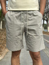 AK ARMY美式復古休閑短褲男五分直筒機能速干工裝中褲多口袋夏季短款 淺灰色 M 曬單實(shí)拍圖