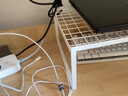 馨婺家電腦架筆記本散熱架電腦增高臺桌面顯示器支架托懸空底座燒烤架子 白色-小號【34*27*7.5】 曬單實(shí)拍圖