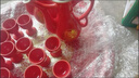 FANCYCHIC中國紅陶瓷酒具套裝中式婚禮酒壺婚宴敬酒杯喜慶分酒器結(jié)婚慶交杯 陶瓷紅酒杯1對 曬單實(shí)拍圖