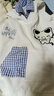 魯雅爾日系學(xué)院風(fēng)可愛(ài)貓咪刺繡衛衣女秋冬季新款加絨設計假兩件上衣外套 白色 常規 XL 曬單實(shí)拍圖