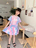 G.DUCKKIDS童裝女童套裝夏季新款洋氣兒童衣服中大童小女孩短袖裙子兩件套 粉色 130碼建議8-9歲【115-125cm】 曬單實(shí)拍圖