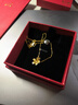 周六福5G工藝足金黃金項(xiàng)鏈吊墜女櫻花計(jì)價(jià)A0610856 約4.09g 40+5cm 禮物 曬單實(shí)拍圖