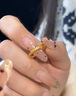 中國黃金（CHINA GOLD）黃金戒指女男款情侶對戒足金冰川指環(huán)情人節生日禮物送女友老婆 【女戒】冰山戒指 約1.1-1.2g 曬單實(shí)拍圖