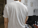 安普里奧·阿瑪尼（Emporio Armani）夏季新款運(yùn)動(dòng)潮流輕奢休閑男短袖t恤8N1TN5  白黑字 XL 曬單實(shí)拍圖