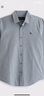 ABERCROMBIE & FITCH【爆款府綢】男裝25春夏美式經典小麋鹿通勤長袖襯衫KI125-5255 藍色 S (175/92A) 曬單實拍圖