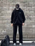 JEEP SPIRIT吉普衛(wèi)衣男秋季開衫外套男士連帽夾克長袖上衣男黑色XL 曬單實拍圖