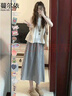 蔓爾依連衣裙女裝夏季2025新款夏裝氣質(zhì)搭配一整套時(shí)尚減齡衣服套裝裙子 上衣+半身裙 M 曬單實(shí)拍圖