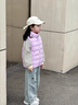 鴨鴨兒童羽絨背心馬甲新短款輕薄上衣男女童秋冬季校服神奇馬夾GM 曬單實(shí)拍圖