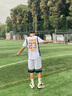 梵蒙新款運(yùn)動(dòng)服套裝假2件t恤短袖親子籃球服套裝LQF006LQ1302 藍(lán)色 XL 曬單實(shí)拍圖