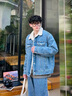 Levi's李維斯25年秋冬新款男士寬松休閑厚外套仿羊羔絨牛仔夾克 淺藍色 L 曬單實(shí)拍圖