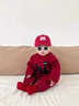 迪士尼（Disney）寶寶春裝新款嬰兒衣服超萌可愛幼兒連體衣春季長(zhǎng)袖小月齡外出爬服 紅色【單層】 66cm (建議5-14斤) 曬單實(shí)拍圖