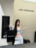ANN ANDELMAN【明星同款】官方直營露肩長袖T恤女短款高腰上衣薄款皮膚衣 灰色 S 曬單實拍圖