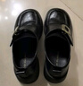 ZHR英倫單鞋女經(jīng)典復(fù)古樂福鞋女粗跟厚底魔術(shù)貼皮鞋 BK130 黑色 37 曬單實(shí)拍圖