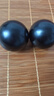 老人紫光檀木黑檀中老年健身穴位按摩手球長(cháng)壽球手掌球核桃手轉球 50mm一對布袋裝 曬單實(shí)拍圖