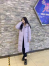 東北哈爾濱旅游防寒保暖鵝絨羽絨服男女士長款加厚中長羽絨衣外套 雪霧紫白鵝絨 男女同款 M 充線量300克110斤-125斤 曬單實拍圖
