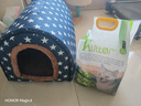 妞派特 NEW PET中大型犬金毛大狗窩保暖冬季可拆洗房屋冬天加厚房子室外戶外貓窩 滿天星普通款愛心貼+防雨布 S號35*32*28cm門洞13*13cm 曬單實拍圖