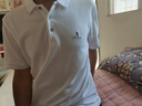 PRIDEME夏季薄款華夫格白色polo衫男短袖修身商務(wù)休閑翻領(lǐng)男士半袖上衣服 BNS2232-白色 L【體重建議：120-130斤】 曬單實(shí)拍圖