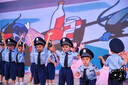 G.DUCKKIDS小黃鴨兒童演出服男童套裝夏季cos警官警察衣服機長(cháng)表演服春秋裝 短袖警察套裝+帽子 100 建議2~3歲【 90-100cm】cm 曬單實(shí)拍圖