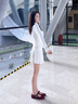 SAM EDELMAN山姆愛(ài)德曼虞書欣同款2025秋豹紋瑪麗珍MICHAELA七夕禮物 酒紅色 羊皮革 37.5 美碼7M 曬單實(shí)拍圖