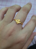 周六福幸運(yùn)四葉草黃金戒指女七夕生日禮物計(jì)價(jià)A0112976活口14號(hào)約2.32g 曬單實(shí)拍圖
