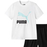 彪馬（PUMA）新款兒童男女童短袖套裝針織圓領(lǐng)舒適彈力休閑運(yùn)動兩件套 本白10101 150 cm 曬單實(shí)拍圖