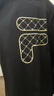 斐樂（FILA）FUSION潮牌情侶短袖T恤夏季寬松休閑印花男女裝圓領純棉上衣 深黑-BK S (165) 曬單實拍圖