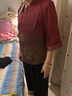 梵花秀媽媽夏裝兩件套2025新款小衫套裝中老年女士夏季香云紗襯衫套裝 紅色上衣+褲子 5XL 建議穿140-150斤 曬單實(shí)拍圖