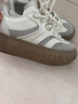帕拉?。≒ALLADIUM）新款百搭音符德訓鞋男潮流透氣情侶板鞋休閑運動(dòng)鞋女增高厚底鞋 灰/深棕 39 曬單實(shí)拍圖