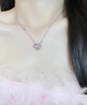 京蔻迪520禮物送女友老婆「守護(hù)之心」s999愛(ài)心項(xiàng)鏈女輕奢小眾鎖骨鏈情 項(xiàng)鏈-白鉆/s925銀帶證書(shū)+送包裝 曬單實(shí)拍圖