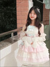 閃動(dòng)少女（SHANDONGSHAONV）【薔薇執事】洛麗塔lolita連衣裙精致宮廷風(fēng)蛋糕裙 【熱銷(xiāo)榜首】粉裙+頭飾手袖脖飾+ XS 薔薇執事【限時(shí)特惠】 65-80 曬單實(shí)拍圖