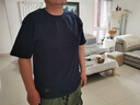AK ARMY阿美咔嘰重磅280g雙紗純棉圓領(lǐng)素色短袖T恤男休閑半袖衫體恤t恤 藏藍色 3XL 曬單實(shí)拍圖