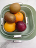 爾煦德國品質(zhì)雙層洗菜盆瀝水籃八件套廚房客廳家用洗水果盤(pán)簡(jiǎn)約 薄荷綠-小中大- 曬單實(shí)拍圖