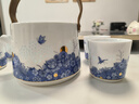 景德鎮官方陶瓷茶具套裝青花玲瓏茶壺泡茶杯功夫茶整套高檔中秋節禮物花漫提梁壺茶具 曬單實(shí)拍圖