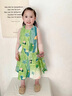 G.DUCKKIDS小黃鴨女童連衣裙夏季新款兒童公主裙田園風(fēng)中小童女寶寶背心裙子 綠色 90 尺碼1~2歲【 80-90cm】cm 曬單實(shí)拍圖
