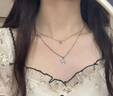 中國黃金（CHINA GOLD）S925銀雙層蝴蝶項鏈女輕奢小眾設計鎖骨吊墜情人節生日禮物送女友 今/次日達*S925銀雙層蝴蝶項鏈 曬單實(shí)拍圖