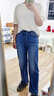 Levi's商場同款冰酷系列25夏新款女士RIBCAGE高腰直筒白色牛仔褲 藍色 27 (27) 曬單實拍圖