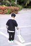 G.DUCKKIDS男童秋裝運(yùn)動(dòng)套裝2024新款中大兒童裝春秋款帥氣衛(wèi)衣時(shí)髦洋氣潮酷 黑色 120cm 曬單實(shí)拍圖
