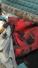 三省六部【涅槃重生】夏季新款重工朱雀刺繡國潮T恤男女情侶短袖T恤新中式 黑色 XL 170斤內 曬單實(shí)拍圖