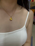 CRD克徠帝足金999黃金項鏈男女同款素鏈扁平側身鏈實心送節(jié)日禮物 4.2g 18#[45cm] 曬單實拍圖