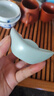兮元記汝窯金元寶茶寵小擺件精品開(kāi)片可養創(chuàng  )意茶玩高端復古茶具茶道配件 天青汝窯小元寶茶寵 曬單實(shí)拍圖