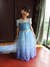 G.DUCKKIDS艾莎冰雪奇緣春夏新款?lèi)?ài)莎公主裙女孩生日禮服六一兒童節連衣裙 藍色給披風(fēng) 120 cm 曬單實(shí)拍圖