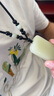 通幽閣手工編織和田玉吊墜掛繩玉墜編繩掛件繩吊繩男翡翠吊墜繩女項(xiàng)鏈繩 7x8潤白和田玉黑繩+藏銀尾珠 曬單實(shí)拍圖