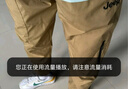 吉普（JEEP）休閑褲男夏季直筒褲子男士寬松潮流工裝褲男褲 棕色 XL 曬單實拍圖