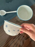 迦森釉下彩陶瓷碗餐具套裝少女心ins風(fēng)陶瓷碗勺組合家用餐具米飯碗 【白+藍(lán)】兩碗兩勺 2件套 曬單實(shí)拍圖