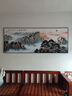 牧子喜行聚寶盆山水畫(huà)靠山圖迎客松客廳沙發(fā)背景墻掛畫(huà)辦公室茶室裝飾畫(huà) 迎客松 有機玻璃140*60CM+黑框 曬單實(shí)拍圖