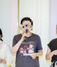 三彩2025夏季新款小熊印花T恤圓領(lǐng)落肩袖寬松上衣純棉甜酷F 曬單實拍圖
