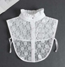 王熙麥秋冬假領(lǐng)子女百搭假領(lǐng)新品多功能蕾絲花邊襯衫裝飾立領(lǐng)假領(lǐng)子新款 白色蕾絲 曬單實(shí)拍圖