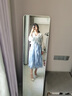 榮西圖（RONGXITU）夏季套裝女2025新款大碼穿搭洋氣防曬上衣女搭配吊帶連衣裙兩件套 白色開衫+藍色連衣裙 【兩件套】 2XL 建議140-160斤 曬單實拍圖