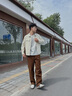 Teenie Weenie Men小熊男裝簡(jiǎn)約休閑褲秋冬燈芯絨休閑直筒寬松長(zhǎng)褲 棕色 XL 180 曬單實(shí)拍圖